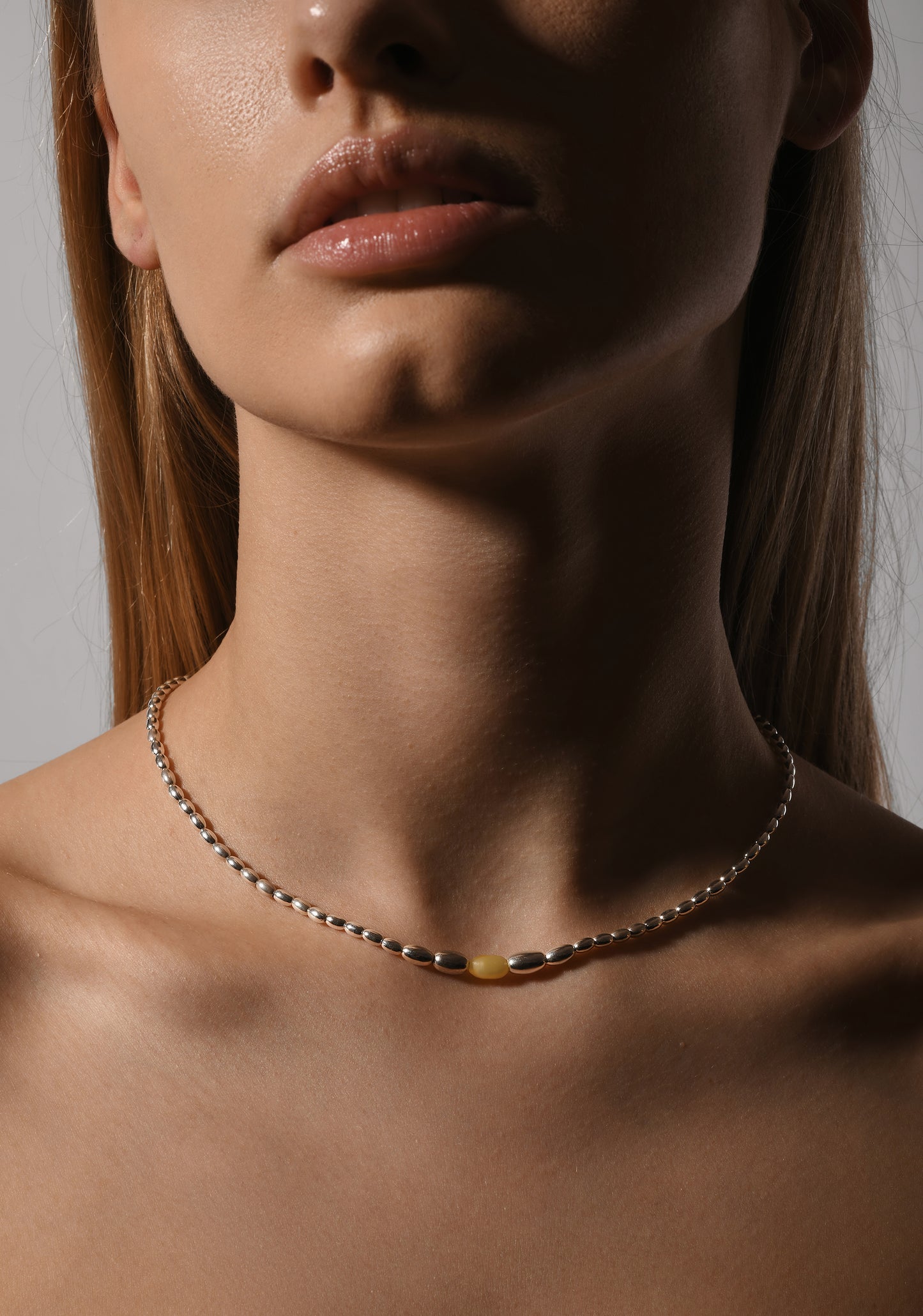 MICRO DROP necklace / solar amber